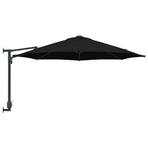 Garden Parasol 248 x 248 x 148 cm Polyester and Steel Black