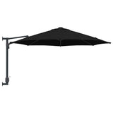 Garden Parasol Black and Black 248 x 248 x 148 cm - 45-Degree Angle