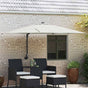 Garden Parasol 248,5 x 247,5 x 160 cm Polyester and Steel Sand