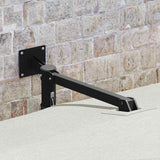 Garden Parasol Beige and Black 248.5 x 247.5 x 160 cm - Side View