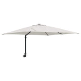 Garden Parasol Beige and Black 248.5 x 247.5 x 160 cm - Front View