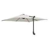 Garden Parasol Beige and Black 248.5 x 247.5 x 160 cm - Rear View