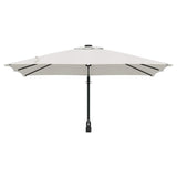 Garden Parasol Beige and Black 248.5 x 247.5 x 160 cm - Top-Down View