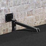 Garden Parasol Black and Black 248.5 x 247.5 x 160 cm - Side View