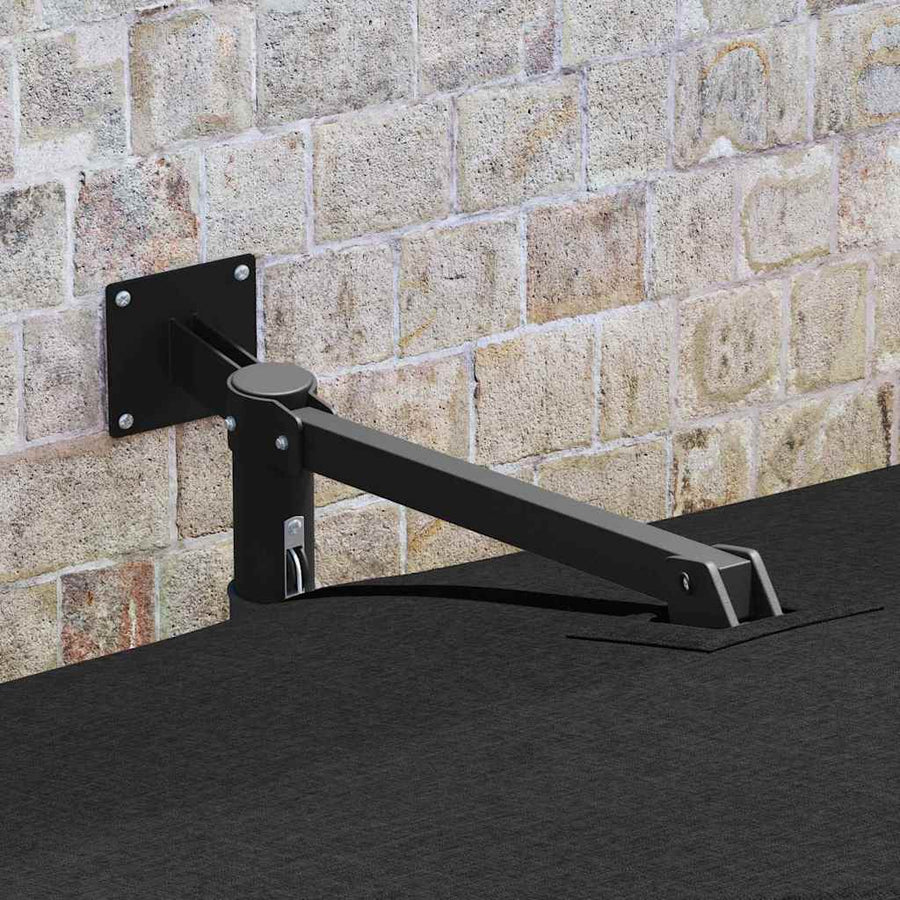 Garden Parasol 248,5 x 247,5 x 160 cm Polyester and Steel Black