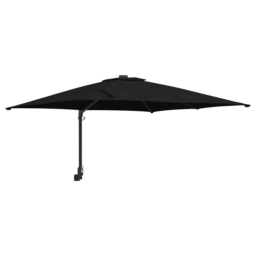 Garden Parasol 248,5 x 247,5 x 160 cm Polyester and Steel Black