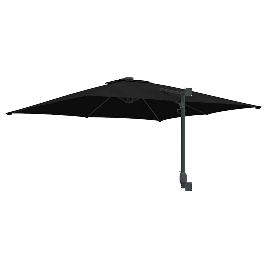 Garden Parasol 248,5 x 247,5 x 160 cm Polyester and Steel Black