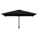 Garden Parasol 248,5 x 247,5 x 160 cm Polyester and Steel Black