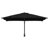 Garden Parasol Black and Black 248.5 x 247.5 x 160 cm - Top-Down View