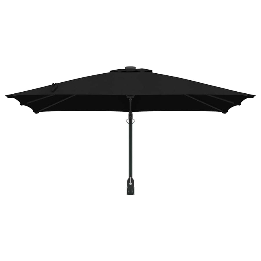Garden Parasol 248,5 x 247,5 x 160 cm Polyester and Steel Black