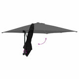 Garden Parasol Black and Black 248.5 x 247.5 x 160 cm - Low Angle
