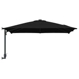 Garden Parasol Black 248,5 x 247,5 x 160 cm Polyester and Steel