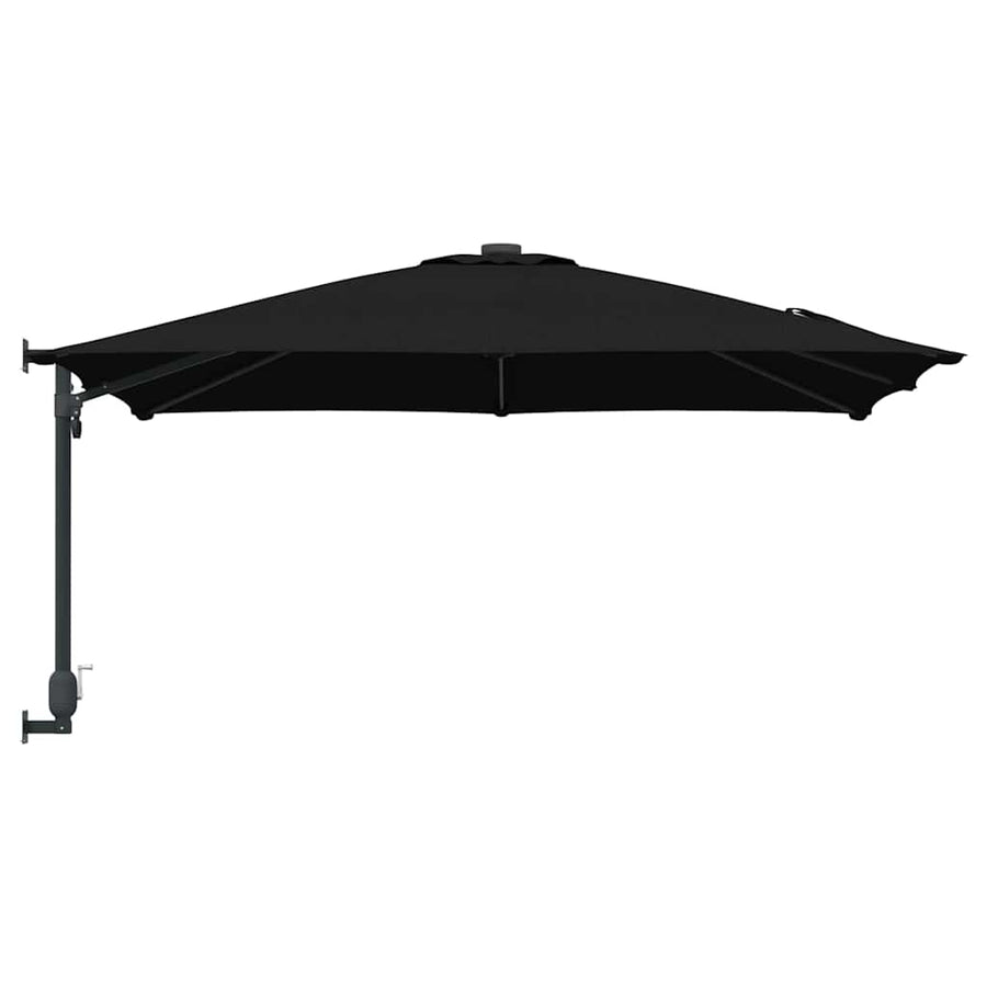 Garden Parasol 248,5 x 247,5 x 160 cm Polyester and Steel Black