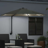 Garden Parasol Sand 248 x 248 x 148 cm Polyester and Steel