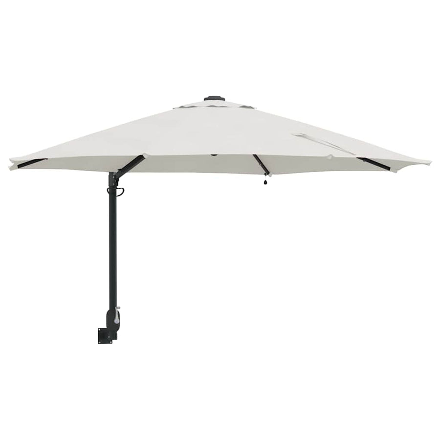Garden Parasol Sand 248 x 248 x 148 cm Polyester and Steel
