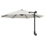 Garden Parasol Sand 248 x 248 x 148 cm Polyester and Steel