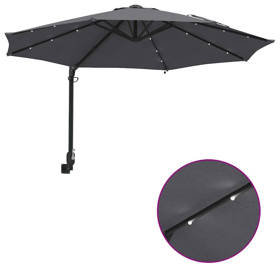 Garden Parasol Manual Anthracite 248 x 248 x 148 cm
