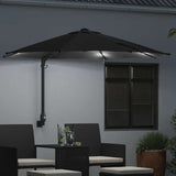 Garden Parasol Manual Black and Black 248 x 248 x 148 cm - Side View