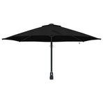 Garden Parasol 248 x 248 x 148 cm Polyester and Steel Black