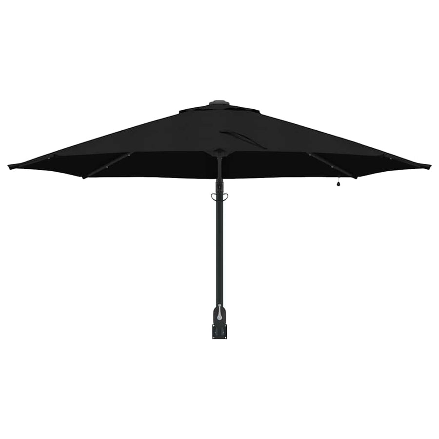 Garden Parasol 248 x 248 x 148 cm Polyester and Steel Black