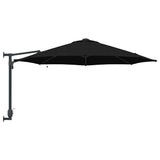 Garden Parasol Black 248 x 248 x 148 cm Polyester and Steel