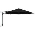 Garden Parasol 248 x 248 x 148 cm Polyester and Steel Black