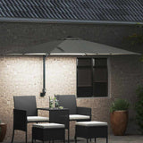 Garden Parasol Sand 248.5 x 247.5 x 160 cm Fabric - Side View