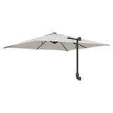 Garden Parasol Sand 248.5 x 247.5 x 160 cm Fabric - Rear View