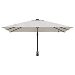 Garden Parasol Sand 248,5 x 247,5 x 160 cm Polyester and Steel