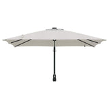 Garden Parasol Sand 248.5 x 247.5 x 160 cm Fabric - Top-Down View