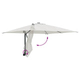 Garden Parasol Sand 248.5 x 247.5 x 160 cm Fabric - Low Angle