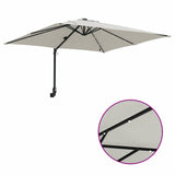 Garden Parasol Sand 248.5 x 247.5 x 160 cm Fabric - Extra Image