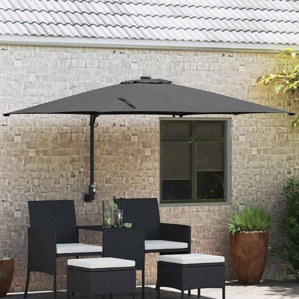 Garden Parasol Anthracite 248.5 x 247.5 x 160 cm Fabric