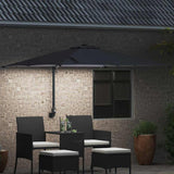 Garden Parasol Anthracite 248.5 x 247.5 x 160 cm Fabric - Side View