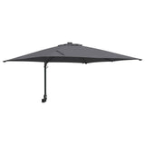 Garden Parasol Anthracite 248.5 x 247.5 x 160 cm Fabric - Front View