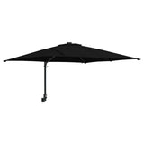 Garden Parasol Black 248,5 x 247,5 x 160 cm Polyester and Steel