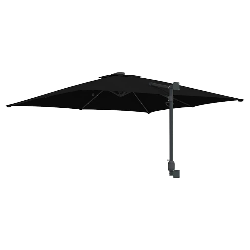 Garden Parasol Black 248,5 x 247,5 x 160 cm Polyester and Steel