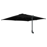 Garden Parasol Black 248,5 x 247,5 x 160 cm Polyester and Steel