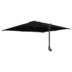 Garden Parasol Black 248,5 x 247,5 x 160 cm Polyester and Steel