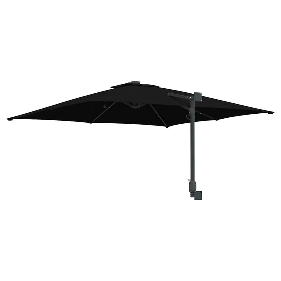 Garden Parasol Black 248,5 x 247,5 x 160 cm Polyester and Steel