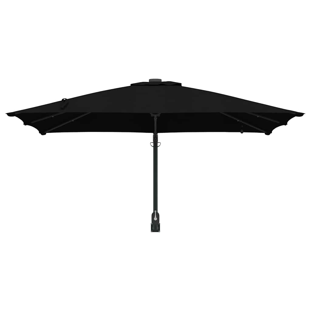 Garden Parasol Black 248,5 x 247,5 x 160 cm Polyester and Steel