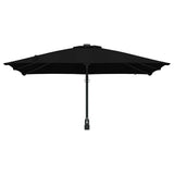 Garden Parasol Black 248,5 x 247,5 x 160 cm Polyester and Steel
