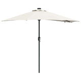 Garden Parasol Sand 294 x 150 x 223 cm Fabric - Front View