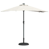 Garden Parasol Sand 294 x 150 x 223 cm Fabric - Side View