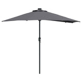 Garden Parasol Anthracite 294 x 150 x 223 cm - Front View