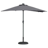 Garden Parasol Anthracite 294 x 150 x 223 cm - Side View