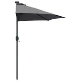 Garden Parasol Anthracite 294 x 150 x 223 cm - Rear View