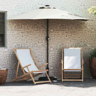 Garden Parasol 294 x 150 x 224 cm Polyester and Steel Sand