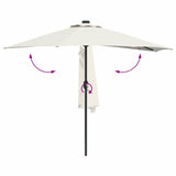 Garden Parasol Sand 294 x 150 x 224 cm Polyester and Steel