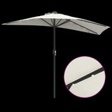Garden Parasol Sand 294 x 150 x 224 cm Polyester and Steel